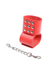 Red Handcuffs With Snap Closure - Ohmama Fetish  D-230092