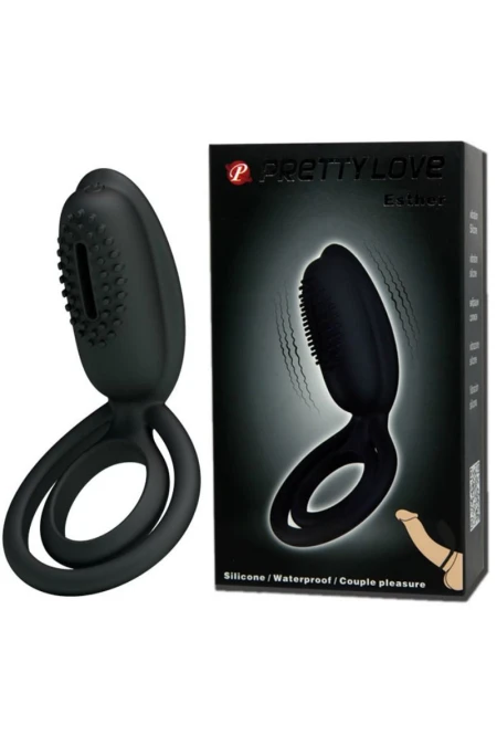 PRETTY LOVE - VIBRATING RING WITH ESTHER STIMULATOR D-211742 | Intimitis.ro