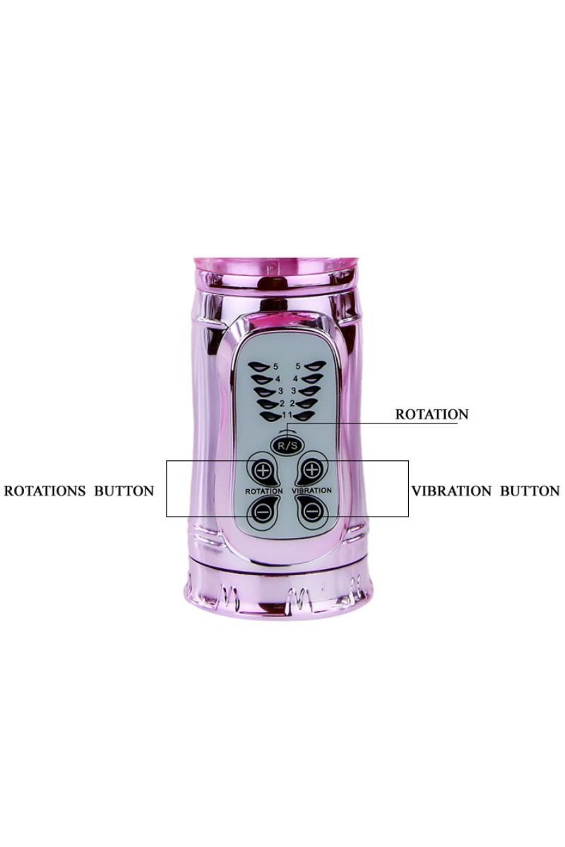 BAILE - RECHARGEABLE VIBRATOR WITH ROTATION AND THROBBING BUTTERF STIMULATOR D-211795 | Intimitis.ro