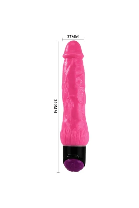 BAILE - COLORFUL SEX REALISTIC VIBRATOR PINK 24 CM D-218771 | Intimitis.ro