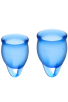 SATISFYER - FEEL CONFIDENT MENSTRUAL CUP DARK BLUE 15 + 20 ML D-223850 | Intimitis.ro