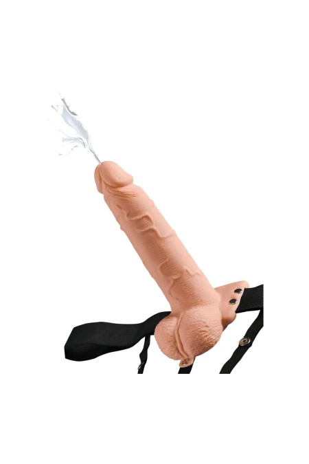 FETISH FANTASY SERIES - ADJUSTABLE HARNESS REALISTIC PENIS WITH BALLS SQUIRTING 19 CM D-236549 | Intimitis.ro