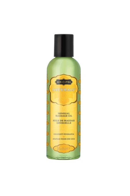 KAMASUTRA - NATURAL COCONUT AND PINEAPPLE MASSAGE OIL 59 ML D-228013 | Intimitis.ro