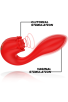 MIA - SELENA STIMULATOR VIBRATING + TAPPING RED D-237666 | Intimitis.ro