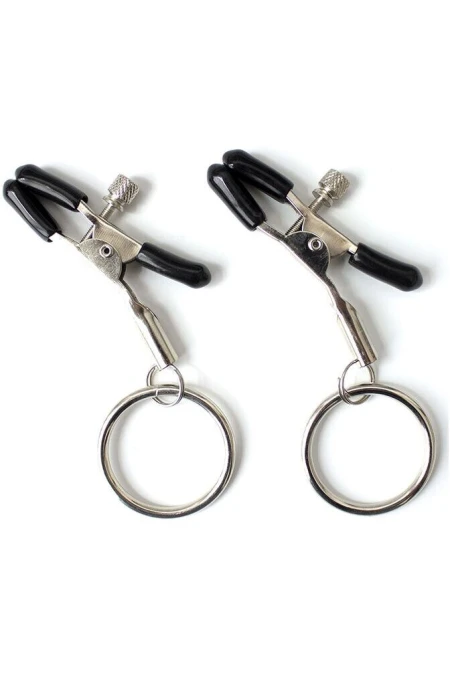 OHMAMA FETISH - NIPPLE CLAMPS WITH RINGS D-229907 | Intimitis.ro