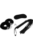 INTENSE FETISH - EROTIC PLAYSET 1 WITH HANDCUFFS, BLIND MASK AND FLOGGER D-236017 | Intimitis.ro