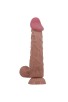 PRETTY LOVE - SLIDING SKIN SERIES REALISTIC DILDO WITH SLIDING SKIN SUCTION CUP BROWN 24 CM D-238760