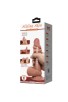 PRETTY LOVE - SLIDING SKIN SERIES REALISTIC DILDO WITH SLIDING BROWN SKIN SUCTION CUP 21.8 CM D-238762 | Intimitis.ro