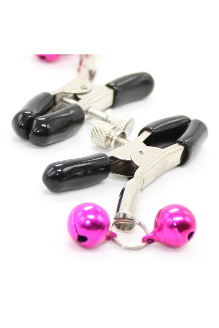 OHMAMA FETISH - NIPPLE CLAMPS WITH PINK BELL D-229914 | Intimitis.ro