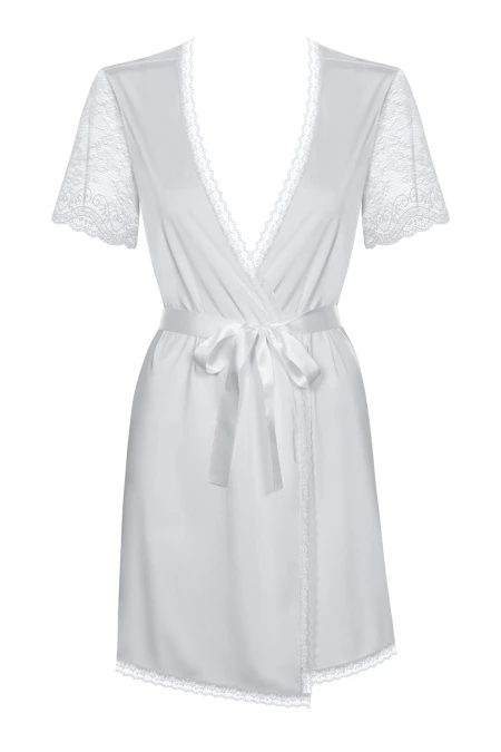 OB Miamor robe & thong white | Intimitis.ro