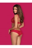Set sexy rosu Obsessive Rougebelle 2 pcs