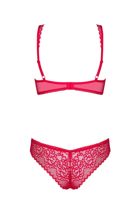 Set sexy rosu Obsessive Rougebelle 2 pcs