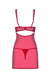 Chemise sexy rosie Rougebelle chemise & thong red | Intimitis.ro