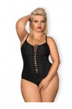 Obsessive Redella crotchless teddy black Size Plus