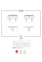 OB 853-GAR-3 garter belt & thong red