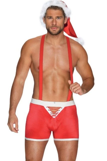 Boxeri si Caciulita Mr Claus X-Mas Obsessive Red