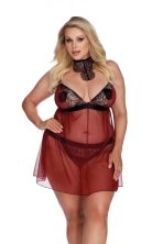 Babydoll Arabella Anais Black/Red Plus Size