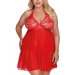 Babydoll Pandora Anais Black/Red Plus Size