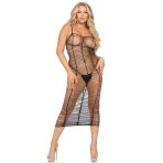 LEG AVENUE - HORIZONTAL NET MAXI DRESS ONE SIZE - imagine 2