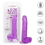 CALEXOTICS - SIZE QUEEN DILDO PURPLE 20.3 CM - imagine 2