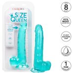 CALEXOTICS - SIZE QUEEN DILDO BLUE 20.3 CM - imagine 2