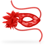OHMAMA - MASKS MASKS WITH LACE AND RED FLOWER - imagine 2