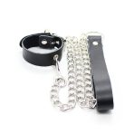 OHMAMA FETISH - PENIS NECKLACE AND LEATHER STRAP WITH METAL CHAIN - imagine 4