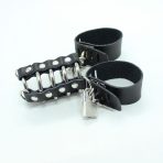 OHMAMA FETISH - PENIS CAGE WITH METAL RINGS AND LEATHER STRAPS - imagine 3