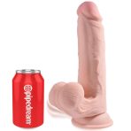KING COCK - PLUS 3D DILDO SWINGING BALLS 20.3 CM - imagine 2
