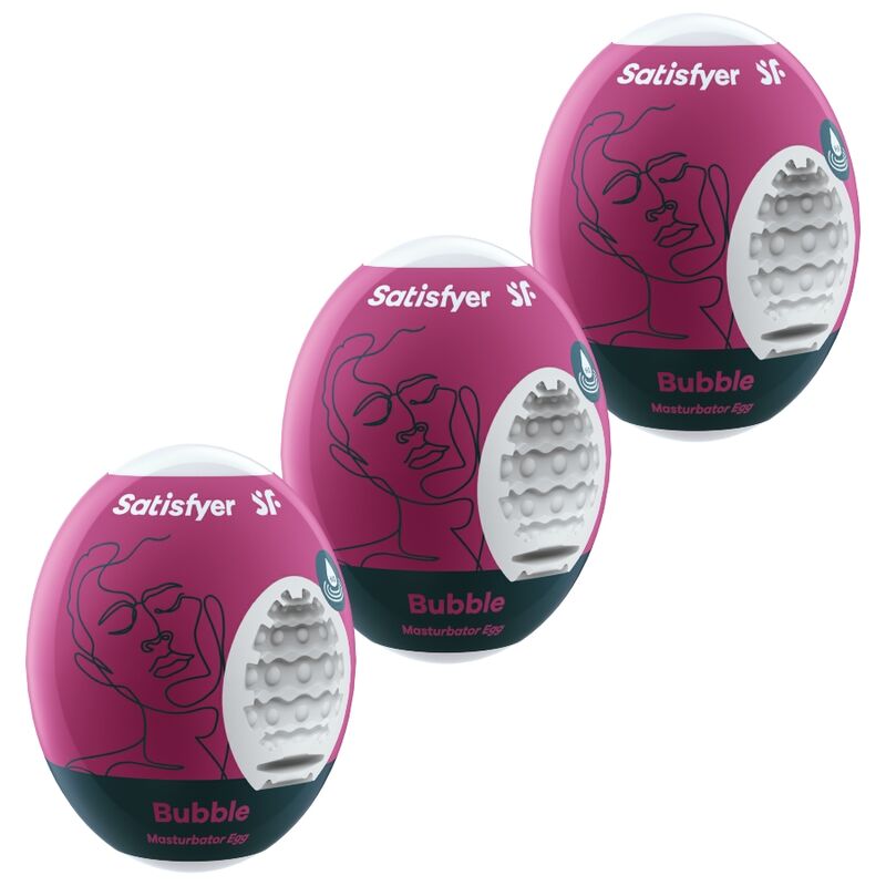 img_119774_4c9887686cb4f3f67fb2227dead92a22_1.jpg SATISFYER - 3 MASTURBATOR EGGS BUBBLE - imagine 1
