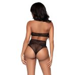 LEG AVENUE - TWO PIECES SET HALTER CROP TOP  THONG PANTY PANTY ONE SIZE - imagine 2