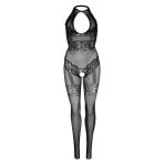 LEG AVENUE - SEAMLESS FISHNET BODYSTOCKING ONE SIZE - BLACK - imagine 3