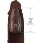 FANTASY X- TENSIONS - PIPEDREAMS SLEEVE 22,86 CM + 7,62 CM PLUG REMOTE BROWN - imagine 3
