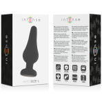 INTENSE - ANAL PLUG PIPO L BLACK SILICONE 13 CM - imagine 4