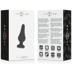 INTENSE - ANAL PLUG PIPO S BLACK SILICONE 9.8 CM - imagine 4