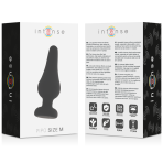 INTENSE - ANAL PLUG PIPO M BLACK SILICONE 11 CM - imagine 4