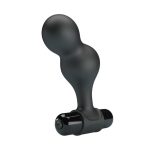 MR PLAY - BLACK SILICONE VIBRATOR ANAL PLUG - imagine 4