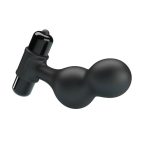 MR PLAY - BLACK SILICONE VIBRATOR ANAL PLUG - imagine 5