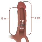 INTENSE - HOLLOW HARNESS WITH SILICONE DILDO 16 X 3.5 CM - imagine 4