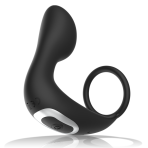 BLACKSILVER - REMOTE CONTROL ANAL MASSAGER RECHARGEABLE SILICONE BLACK - imagine 2