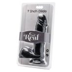 GET REAL - DILDO 18 CM WITH BALLS BLACK - imagine 2
