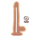 GET REAL - DUAL DENSITY DILDO 18 CM BALLS SKIN - imagine 2