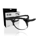 FETISH SUBMISSIVE HARNESS - BLACK SILICONE REALISTIC 16 CM - imagine 2