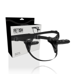 FETISH SUBMISSIVE HARNESS - REALISTIC BLACK SILICONE 15 CM - imagine 2