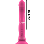 INTENSE - MICHELANGELO PINK SILICONE VIBRATOR DILDO - imagine 4