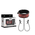 BEGME - RED EDITION COLLAR WITH NIPPLE CLAMPS WITH NEOPRENE LINING - imagine 2
