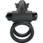 PRETTY LOVE - DOUBLE VIBRATING RING WITH BLACK STIMULATOR - imagine 3