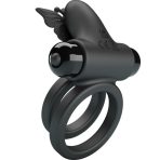 PRETTY LOVE - DOUBLE VIBRATING RING WITH BLACK STIMULATOR - imagine 4