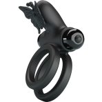 PRETTY LOVE - DOUBLE VIBRATING RING WITH BLACK STIMULATOR - imagine 5