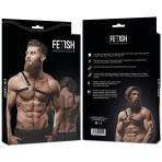 FETISH SUBMISSIVE - ATTITUDE MENS CROSSED SHOULDER ECO LEATHER HARNESS - imagine 2